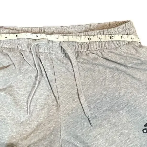 Mens Gray Joggers Adidas Size Large Heather Gray Jersey Light Weight - Picture 4 of 14